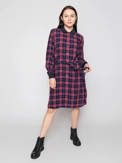 Платье с рисунком в клетку